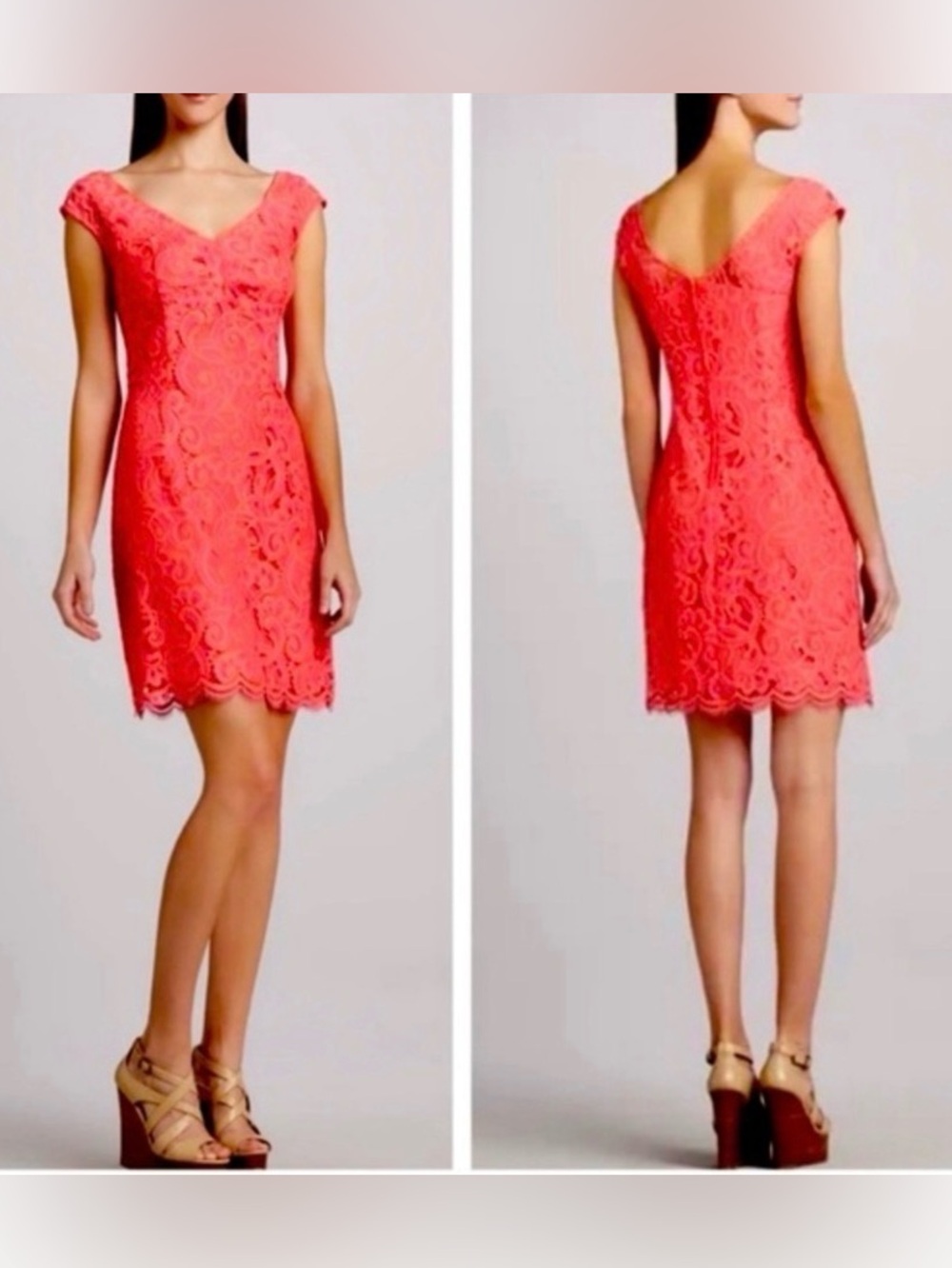 Lilly Pulitzer Coral Pink Lace Mini Dress